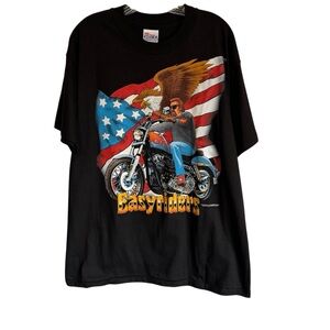 Vintage Easyriders Motorcycle Biker T Shirt Tee  1994 Black Single Stitch Large